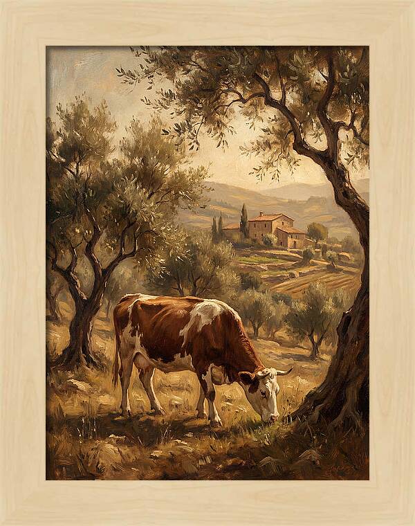 Mediterranean Cow Grazing