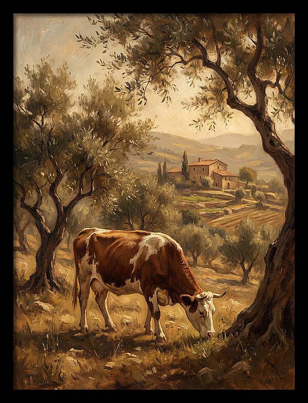 Mediterranean Cow Grazing