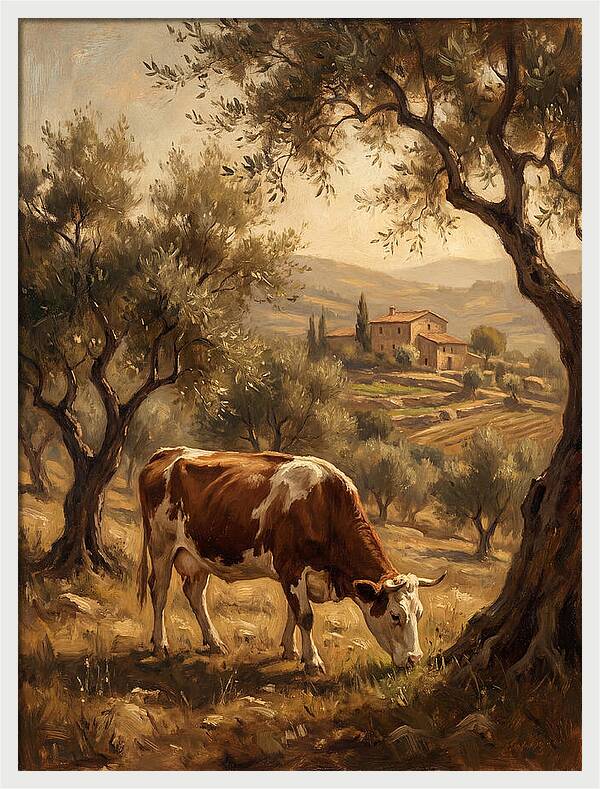 Mediterranean Cow Grazing