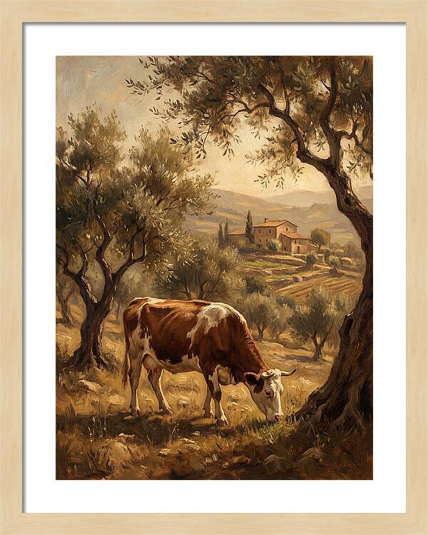 Mediterranean Cow Grazing