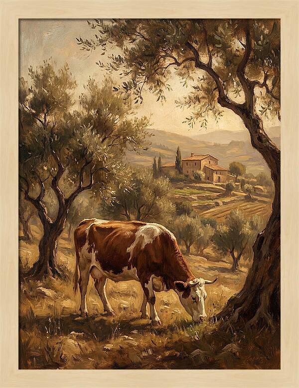 Mediterranean Cow Grazing