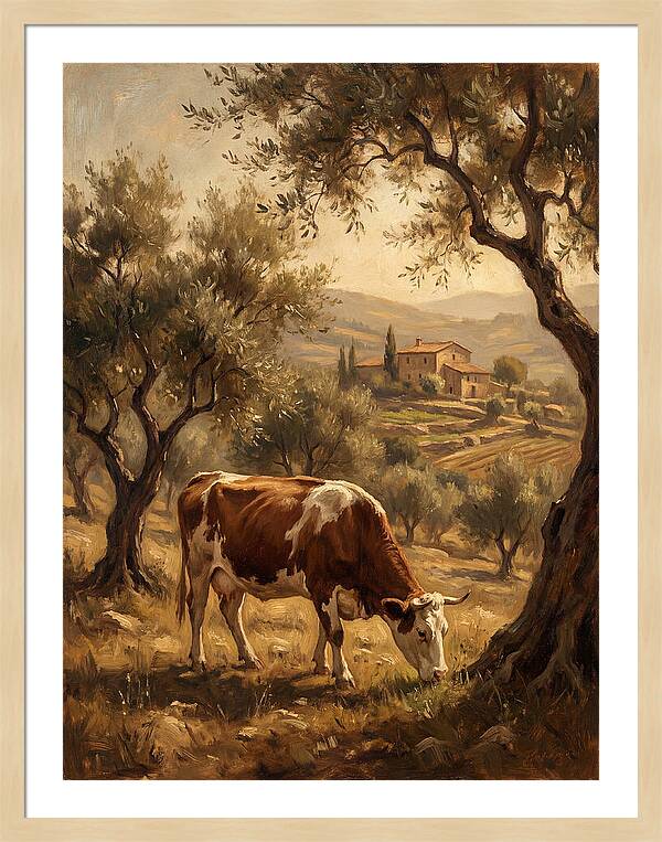 Mediterranean Cow Grazing