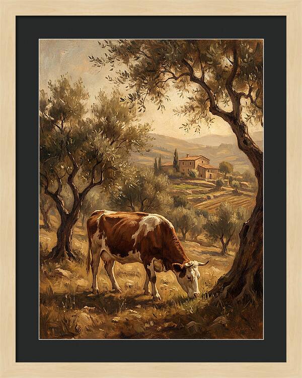 Mediterranean Cow Grazing