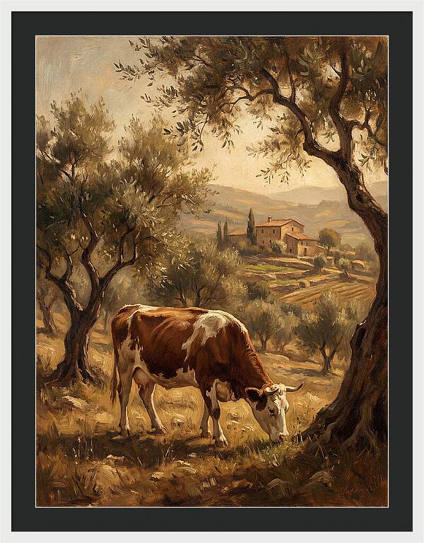 Mediterranean Cow Grazing