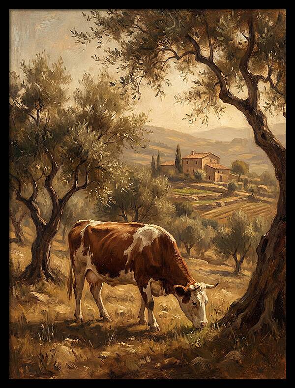 Mediterranean Cow Grazing