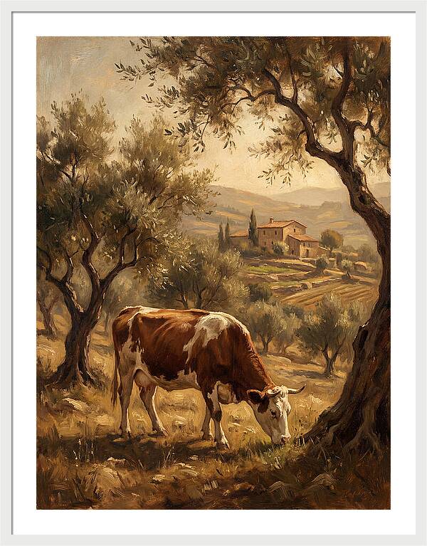 Mediterranean Cow Grazing