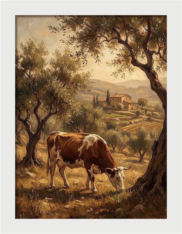 Mediterranean Cow Grazing