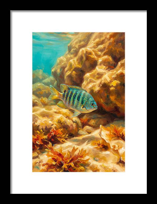 Mediterranean Damselfish Underwater