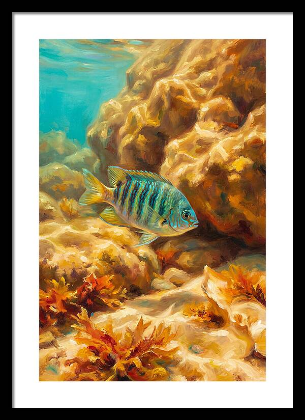 Mediterranean Damselfish Underwater