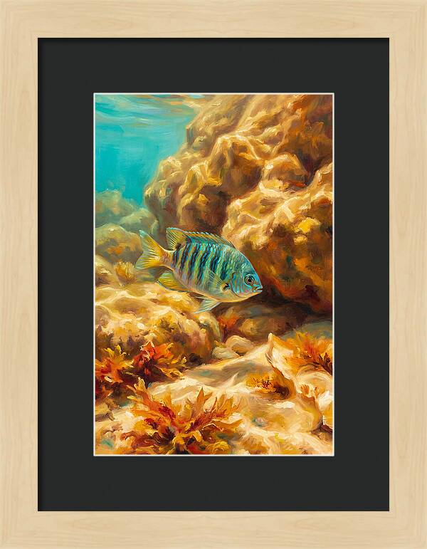 Mediterranean Damselfish Underwater