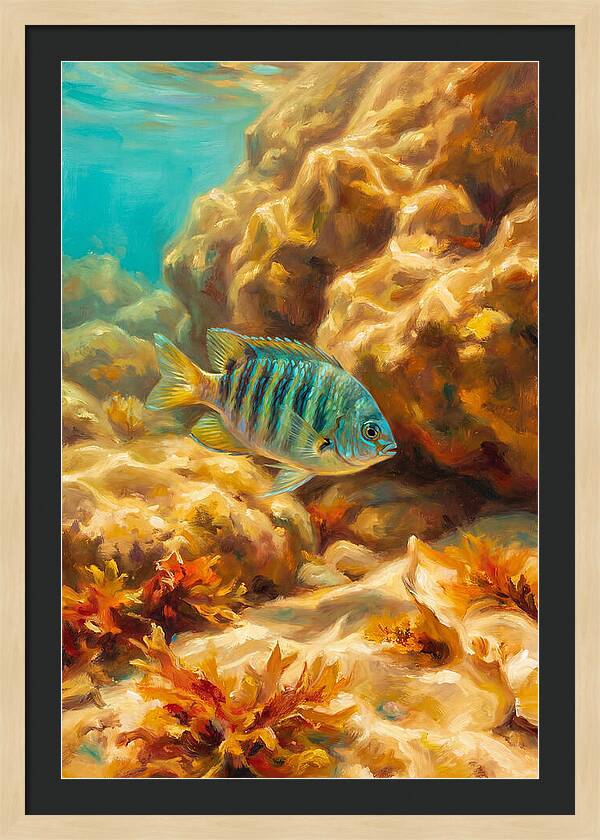 Mediterranean Damselfish Underwater