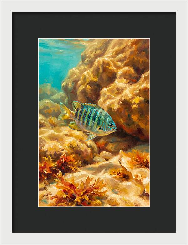 Mediterranean Damselfish Underwater