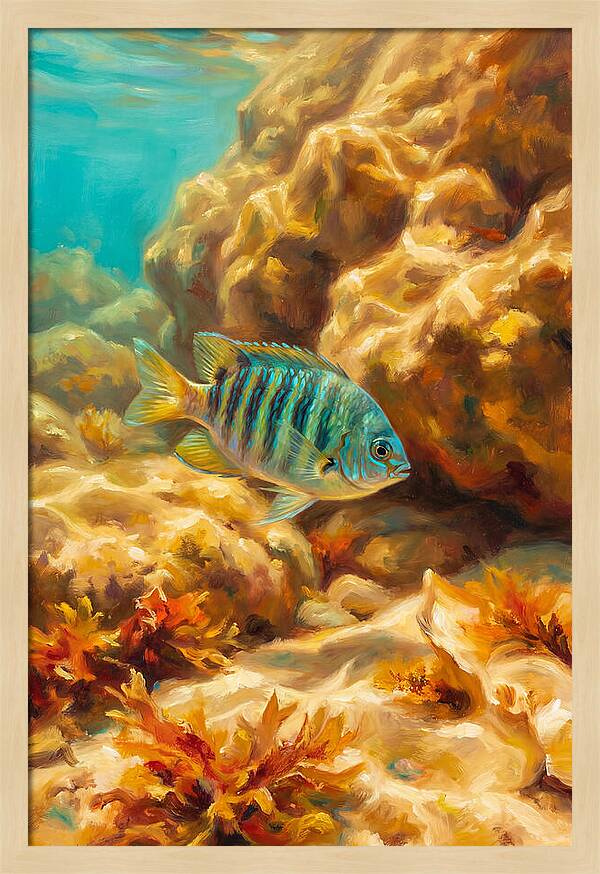 Mediterranean Damselfish Underwater