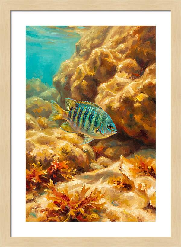 Mediterranean Damselfish Underwater