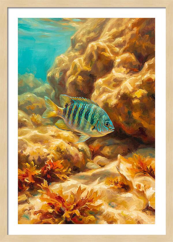 Mediterranean Damselfish Underwater