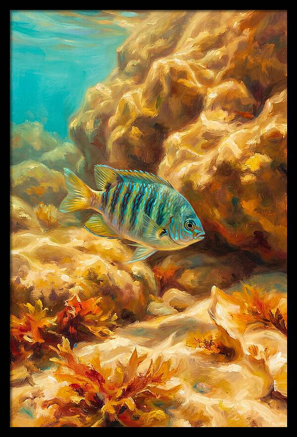 Mediterranean Damselfish Underwater