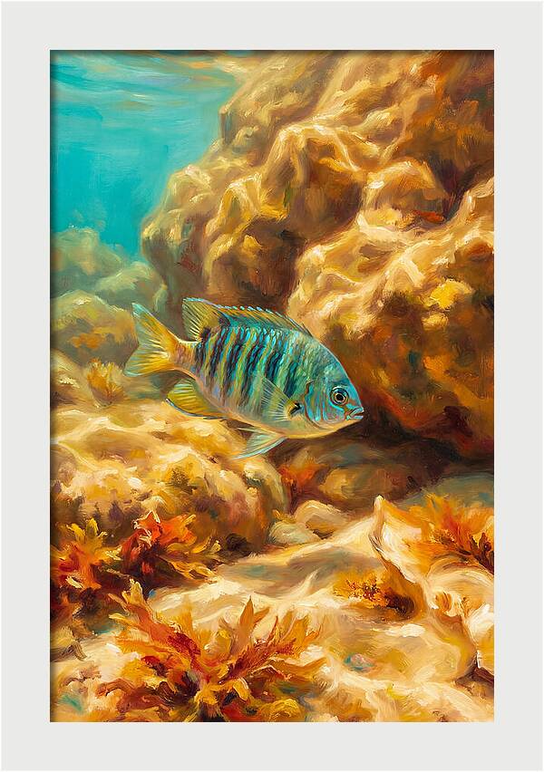 Mediterranean Damselfish Underwater
