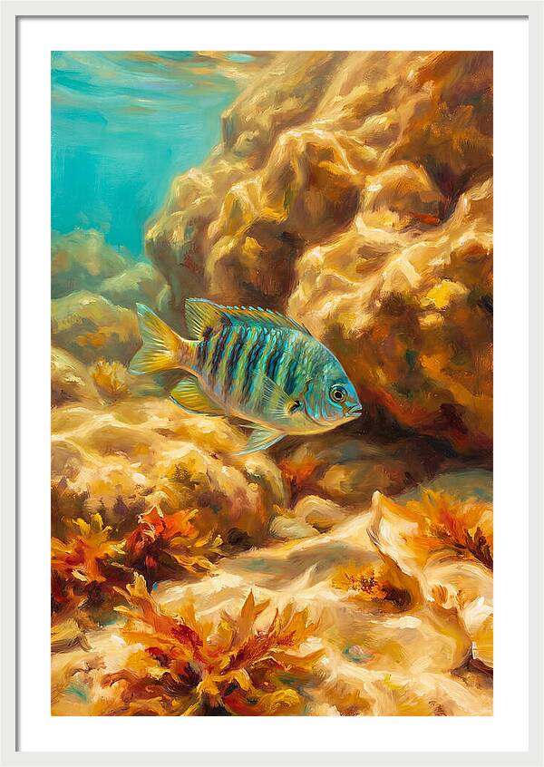 Mediterranean Damselfish Underwater