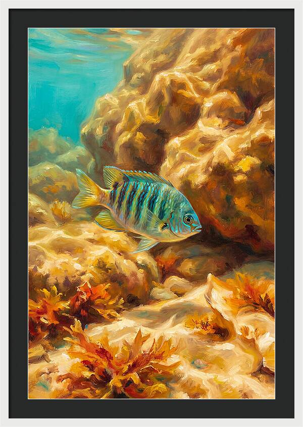 Mediterranean Damselfish Underwater