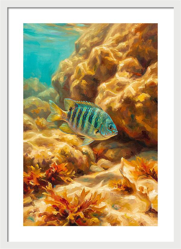 Mediterranean Damselfish Underwater