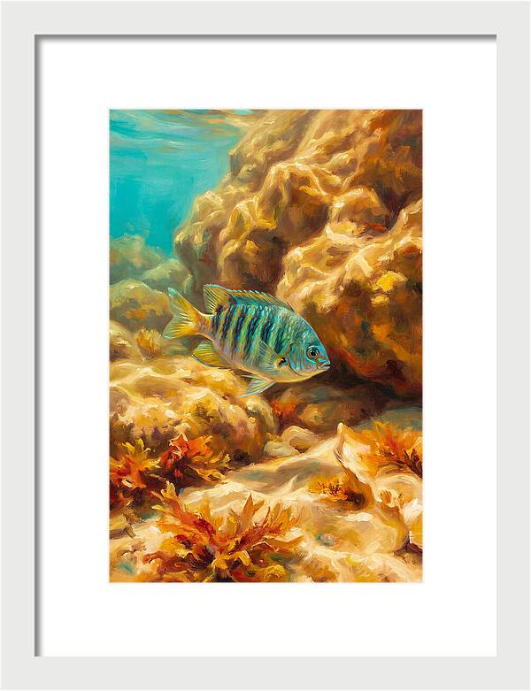 Mediterranean Damselfish Underwater