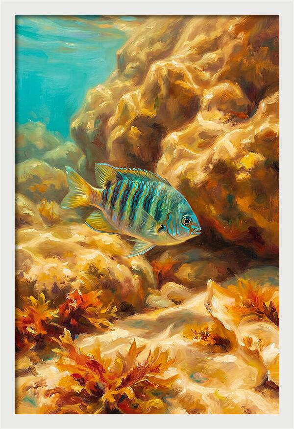 Mediterranean Damselfish Underwater
