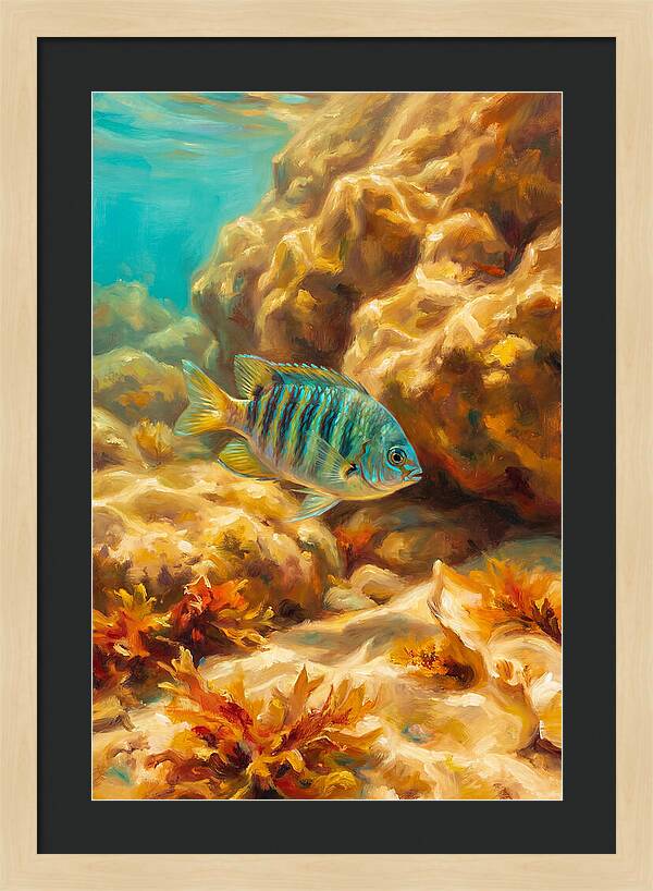 Mediterranean Damselfish Underwater