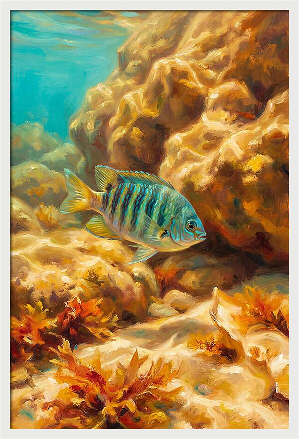Mediterranean Damselfish Underwater