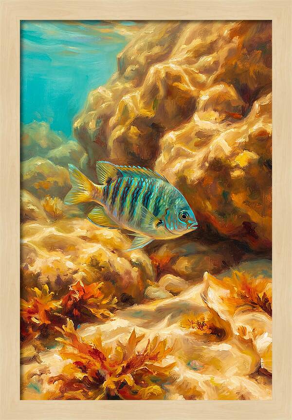 Mediterranean Damselfish Underwater