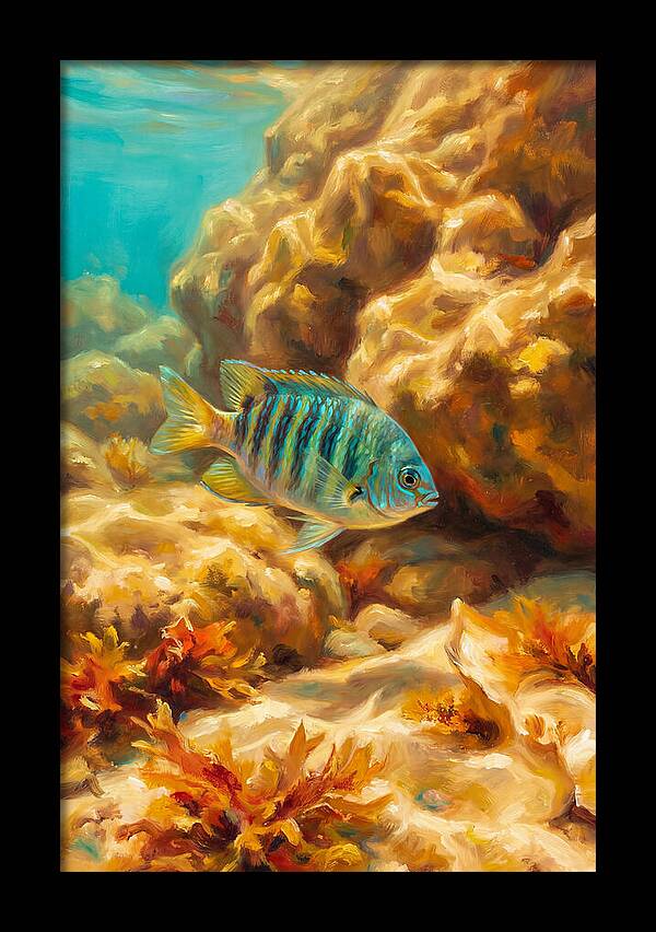 Mediterranean Damselfish Underwater