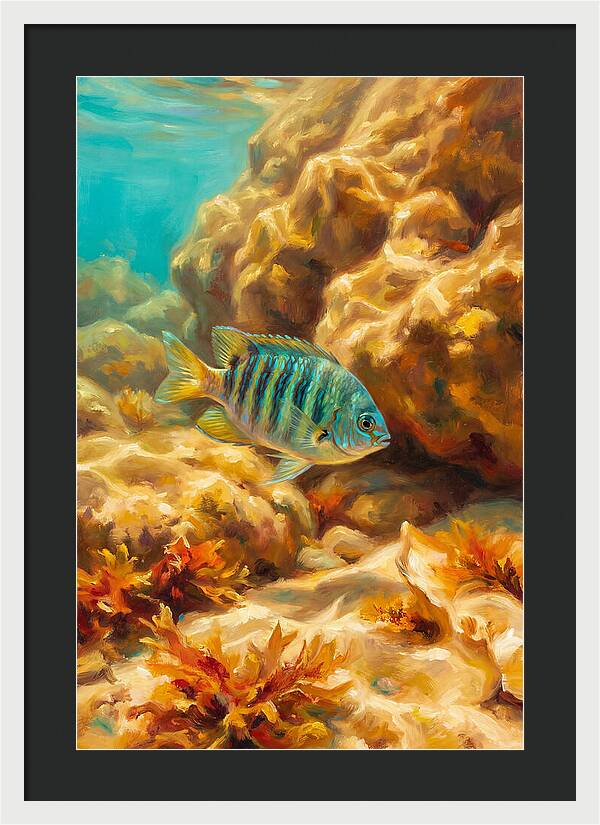 Mediterranean Damselfish Underwater