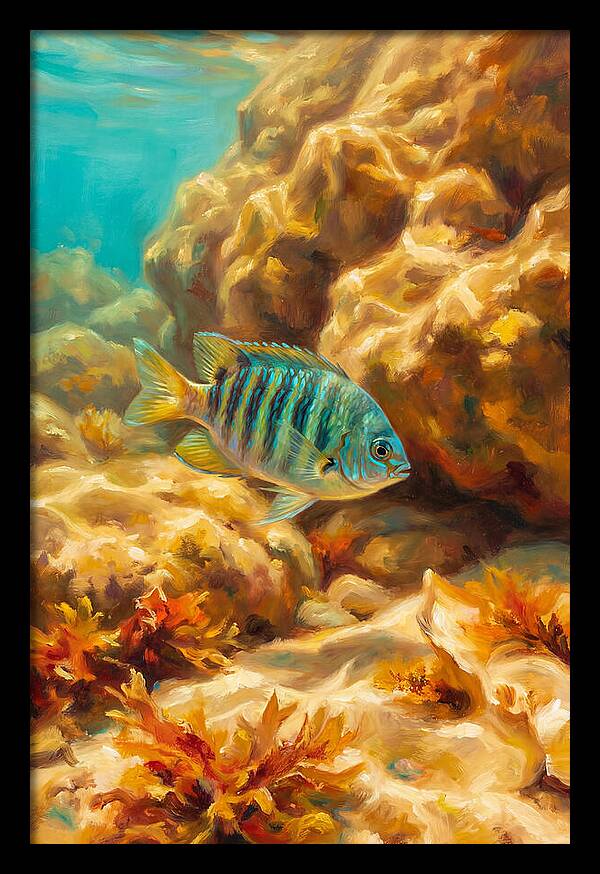 Mediterranean Damselfish Underwater