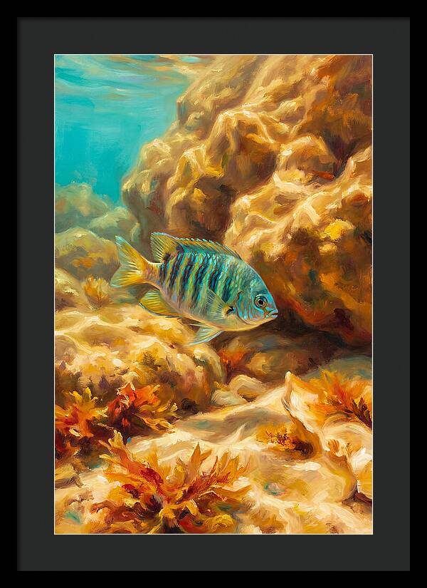 Mediterranean Damselfish Underwater