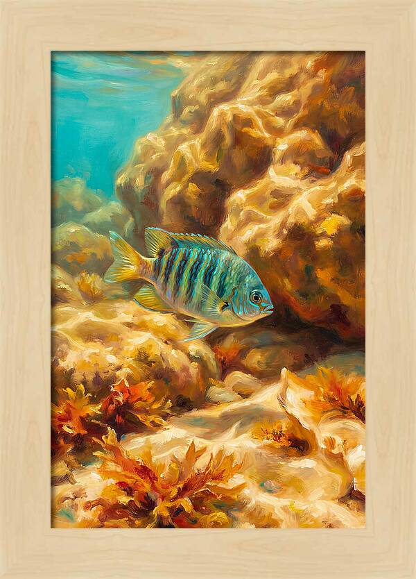 Mediterranean Damselfish Underwater