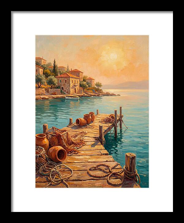 Mediterranean Dock At Sunset