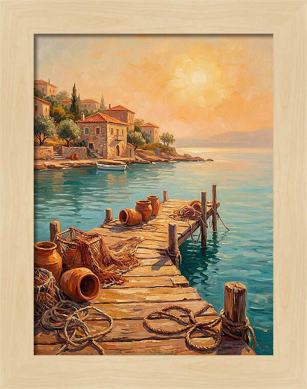 Mediterranean Dock At Sunset