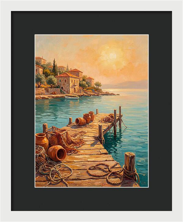 Mediterranean Dock At Sunset