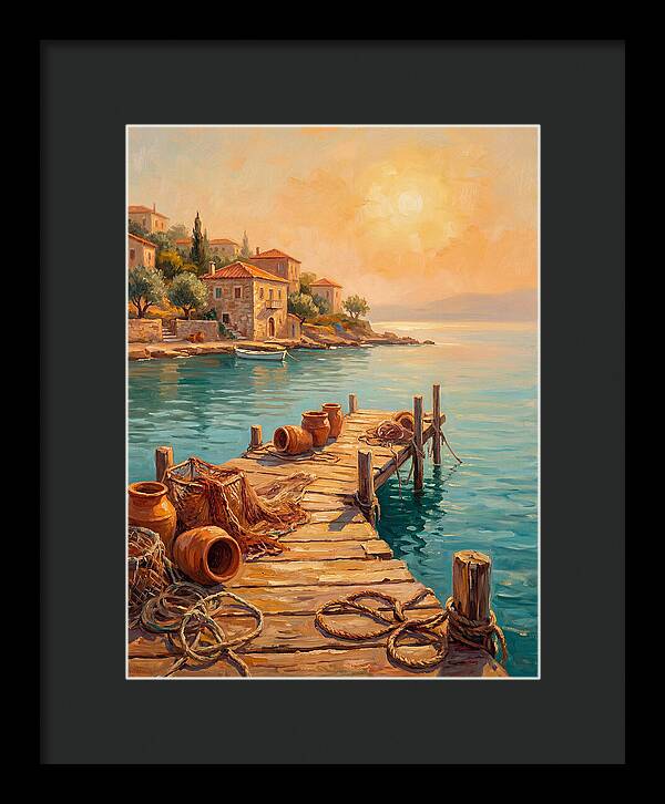 Mediterranean Dock At Sunset