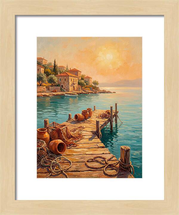 Mediterranean Dock At Sunset