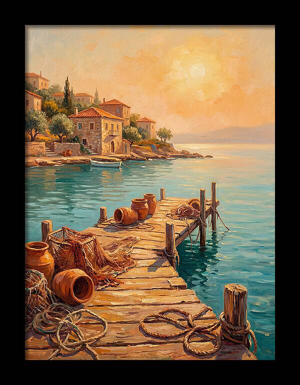 Mediterranean Dock At Sunset
