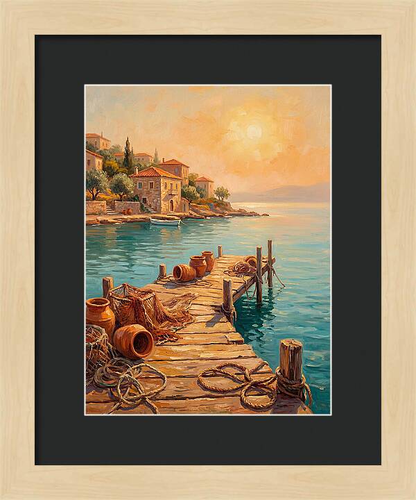 Mediterranean Dock At Sunset