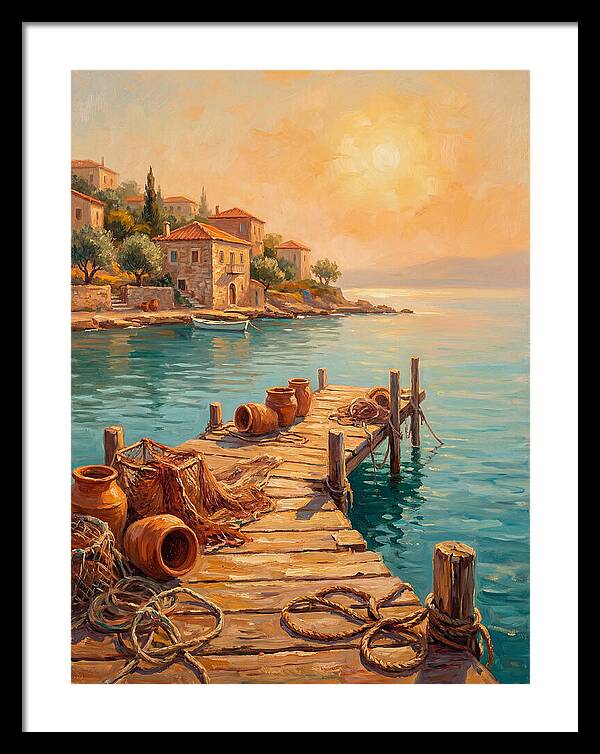 Mediterranean Dock At Sunset