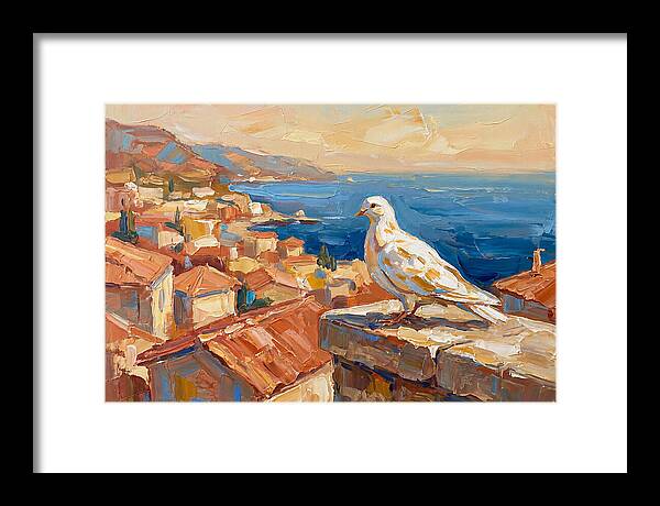 Mediterranean Dove Overlooking Coastline