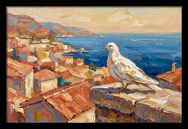 Mediterranean Dove Overlooking Coastline