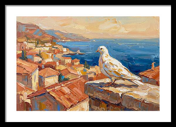 Mediterranean Dove Overlooking Coastline