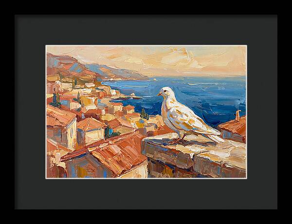 Mediterranean Dove Overlooking Coastline