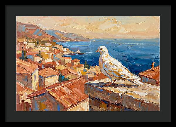 Mediterranean Dove Overlooking Coastline