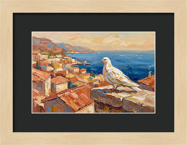 Mediterranean Dove Overlooking Coastline