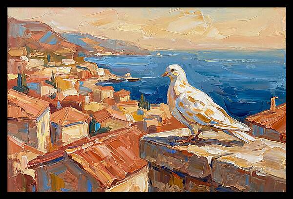 Mediterranean Dove Overlooking Coastline