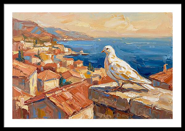Mediterranean Dove Overlooking Coastline